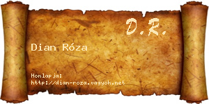Dian Róza névjegykártya