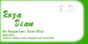 roza dian business card
