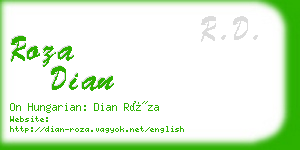 roza dian business card